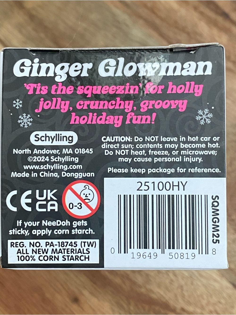 Nee Doh Ginger Glowman - Orange Glow-in-the-Dark Squishy - Picture 5 of 6